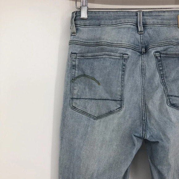G-Star Raw  3301 High Skinny Jeans in Light Wash aged indigo size 27 waist 32L - Picture 13 of 16